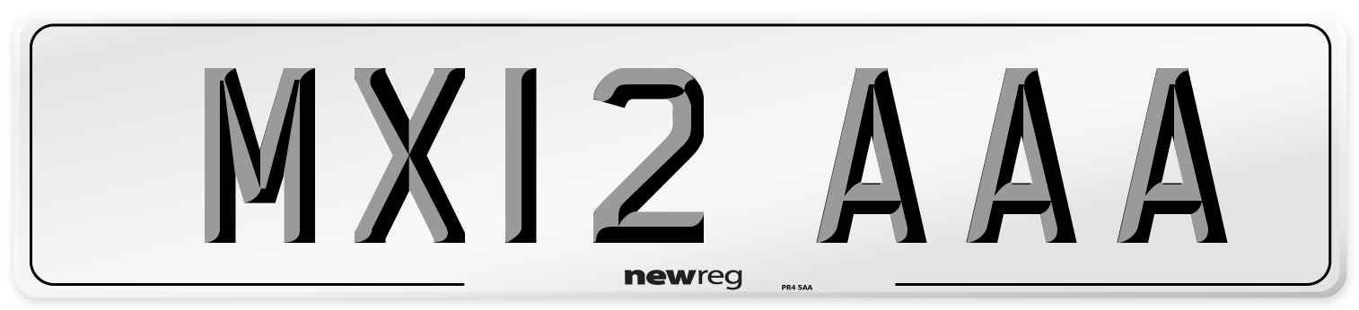 MX12 AAA Number Plate from New Reg